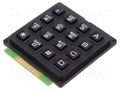 Keypad: plastic; No.of butt: 16; none; plastic; 200mΩ; 1N; 20mA ACCORD KB1604-PAB