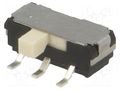Switch: slide; Pos: 2; DPDT; 0.3A/6VDC; ON-ON; No.of term: 6; SMT NINIGI MSS-2245S
