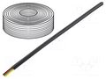 Wire: telecommunication cable; 4x28AWG; stranded; black; 100m Goobay TEL-004CCA/BK-100
