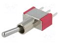 Switch: toggle; Pos: 2; SPDT; ON-ON; 5A/125VAC; 5A/28VDC; -30÷85°C IC SWITCHES IC1101T1B2M2QE