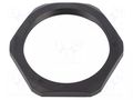 Nut; M63; polyamide; Thk: 8mm; Spanner: 75mm; black; Thread: metric HUMMEL HUMMEL-1262630150