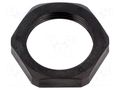Nut; M25; polyamide; Thk: 6.5mm; Spanner: 32mm; black; Thread: metric HUMMEL HUMMEL-1262250150