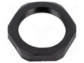 Nut; PG21; polyamide; Thk: 7mm; Spanner: 36mm; black; Thread: PG HUMMEL HUMMEL-1262210111