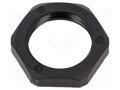 Nut; PG16; polyamide; Thk: 6mm; Spanner: 30mm; black; Thread: PG HUMMEL HUMMEL-1262160111