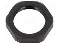 Nut; PG11; polyamide; Thk: 6.8mm; Spanner: 24mm; black; Thread: PG HUMMEL HUMMEL-1262110111
