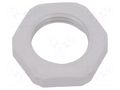 Nut; PG9; polyamide; Thk: 6.8mm; Spanner: 22mm; grey; Thread: PG HUMMEL HUMMEL-1262090011