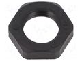 Nut; PG7; polyamide; Thk: 5mm; Spanner: 19mm; black; Thread: PG HUMMEL HUMMEL-1262070111