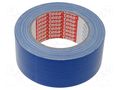 Tape: fixing; W: 50mm; L: 50m; Thk: 0.26mm; natural caoutchouc; blue TESA TESA-4688-50