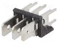 Terminal: spade terminal strip; 6.3mm; 0.8mm; THT; steel; tinned KEYSTONE KEYS7833
