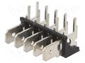 Terminal: spade terminal strip; 6.4mm; 0.8mm; THT; brass; tinned KEYSTONE KEYS7805