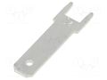 Terminal: flat; 4.8mm; 0.8mm; male; THT; brass; tinned; straight KEYSTONE KEYS1216