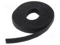 Hook and loop fastener; L: 5m; W: 12.5mm; black; -40÷85°C; TEXTIE HELLERMANNTYTON TEXTIE-5M-BK