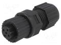 Connector: M12; plug; PIN: 5; female; 60V; straight; IP67,IP68; 4A AMPHENOL LTW SBP-05BFFA-SL8001