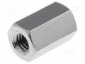 Screwed spacer sleeve; 8mm; Int.thread: M3; hexagonal; brass DREMEC TFF-M3X8/DR113
