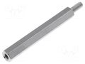 Screwed spacer sleeve; 40mm; Int.thread: M3; Ext.thread: M3; brass DREMEC TFM-M3X40/DR213