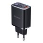 Mcdodo CH-2180 2xUSB-C + USB-A, 30W mains charger with display (black), Mcdodo CH-2180