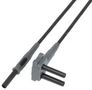 TEST LEAD, BANANA PLUG-DBL R/A PLUG, BLK L9850-12