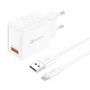 Foneng EU54 18W USB-A, 3A mains charger (White) + USB-A to Lightning cable, Foneng EU54 iPhone