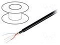 Wire: microphone cable; 1x2x0.22mm2; black; OFC; -15÷70°C; PVC TASKER TAS-C301BK