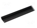 Profiles for LED modules; black; L: 1m; WIDE24; aluminium; surface TOPMET TOP-WIDE24/BK-1M