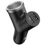 Baseus Y Type Car Charger car charger 2x USB + cigarette lighter socket 3.4A black (CCALL-YX01), Baseus 6953156280250 6953156280250