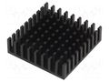 Heatsink: extruded; black; L: 35mm; W: 35mm; H: 10mm; aluminium FISCHER ELEKTRONIK ICKBGA35X35X10