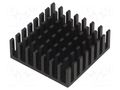Heatsink: extruded; black; L: 29mm; W: 29mm; H: 10mm; aluminium FISCHER ELEKTRONIK ICKBGA29X29X10
