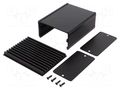 Heatsink: with case; black; aluminium; anodized; Y: 47mm; X: 75.2mm FISCHER ELEKTRONIK GE/K/80/42/100/SA