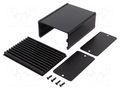 Heatsink: with case; black; aluminium; anodized; Y: 47mm; X: 75.2mm FISCHER ELEKTRONIK GE/K/80/42/100/SA