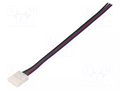 Connector: for LED stripes; for 10mm stripes,RGB; terminal LUCKYLIGHT 10MMXB-4