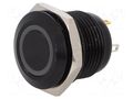 Switch: vandal resistant; Pos: 2; SPST-NO; 2A/36VDC; IP65; OFF-(ON) ONPOW V16-10R-24G-A