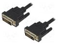 Cable; DVI-D (24+1) plug,both sides; 2m; black; dual link DIGITUS AK-320108-020-S