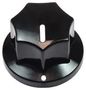 KNOB, SKIRTED SHAFT, ABS, 6.35MM ACCKPS1412NLR14
