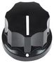 KNOB, SKIRTED SHAFT, ABS, 6.35MM ACCKPS1715NLT14