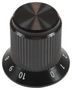 KNOB, SKIRTED SHAFT, ALUMINIUM, 6.35MM ACCKMS1316NGJ14