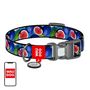 Waudog "Fig" nylon dog collar with QR code, size XL, Waudog 283-4053