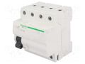 RCD breaker; Inom: 63A; Ires: 30mA; Poles: 4; 400VAC; IP20; 1÷25mm2 SCHNEIDER ELECTRIC A9Z01463