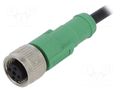 Cable: for sensors/automation; M12; PIN: 4; straight; 3m; plug; 4A PHOENIX CONTACT 1404407