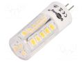 LED lamp; warm white; G4; 12VDC; 12VAC; 340lm; P: 3.5W; 280°; 2700K Goobay GOOBAY-71438