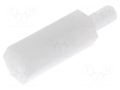 Screwed spacer sleeve; hexagonal; polyamide; M3; M3; 14mm FIX&FASTEN TP-14