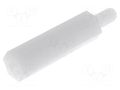 Screwed spacer sleeve; hexagonal; polyamide; M3; M3; 20mm FIX&FASTEN TP-20