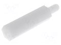 Screwed spacer sleeve; hexagonal; polyamide; M3; M3; 20mm FIX&FASTEN TP-20