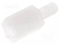 Screwed spacer sleeve; hexagonal; polyamide; M3; M3; 8mm FIX&FASTEN TP-8