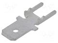 Terminal: flat; 4.8mm; 0.5mm; male; THT; brass; tinned; straight KEYSTONE KEYS4900