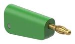 BANANA TEST CONN, PLUG, 32A, GREEN/CABLE 64.1043-25