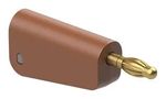 BANANA TEST CONN, PLUG, 32A, BROWN/CABLE 64.1043-27