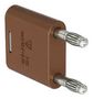 BANANA TEST CONN, PLUG, 32A, BROWN/CABLE 64.4010-27