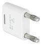 BANANA TEST CONN, PLUG, 32A, WHITE/CABLE 64.4010-29