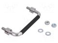 Holder; chromium plated steel; H: 43mm; L: 120mm; W: 10mm; handle MENTOR MR-3286.120