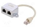 Splitter; 8p8c; RJ45 socket x2,RJ45 plug; female LOGILINK LOG-NP0042